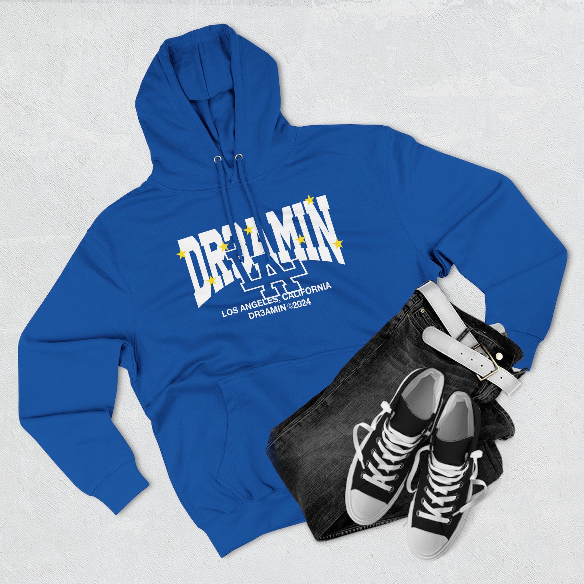 Dr3amin La Three-Panel Fleece Hoodie