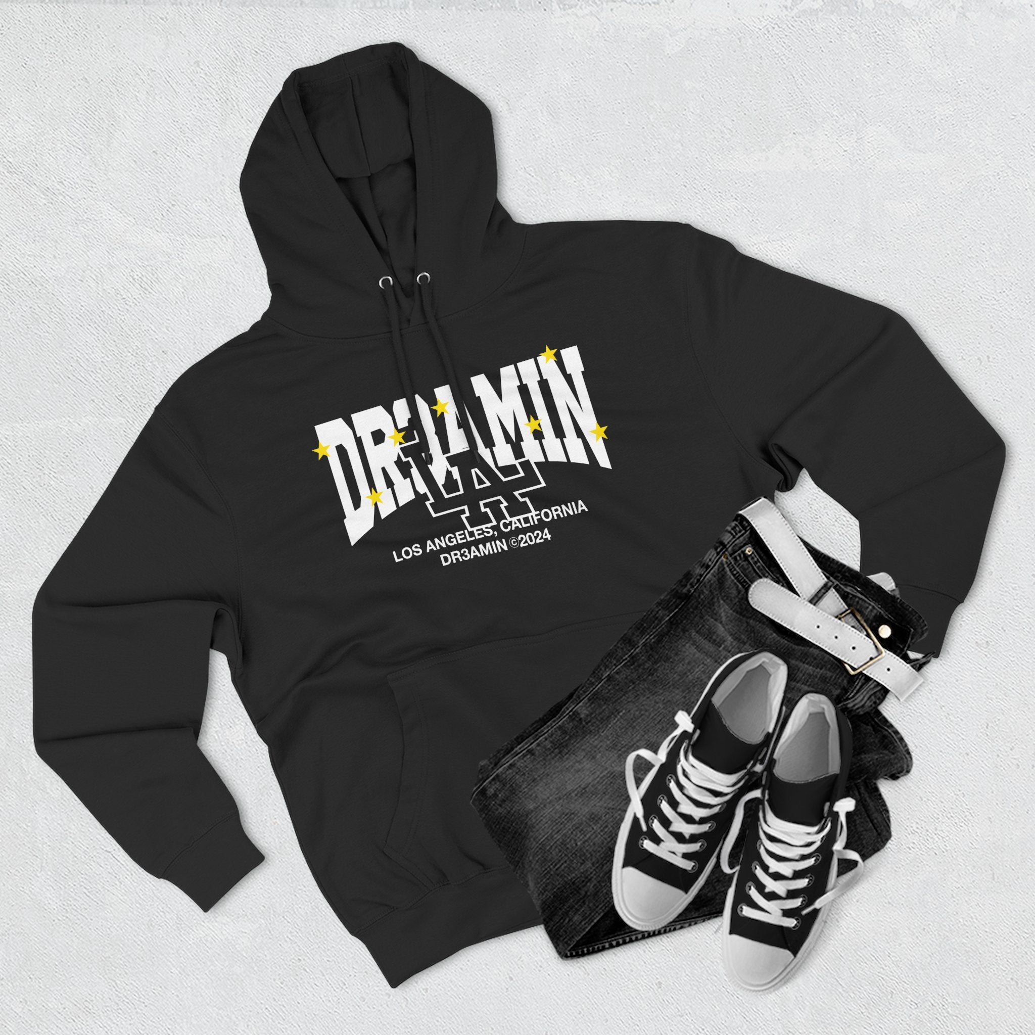 Dr3amin La Three-Panel Fleece Hoodie