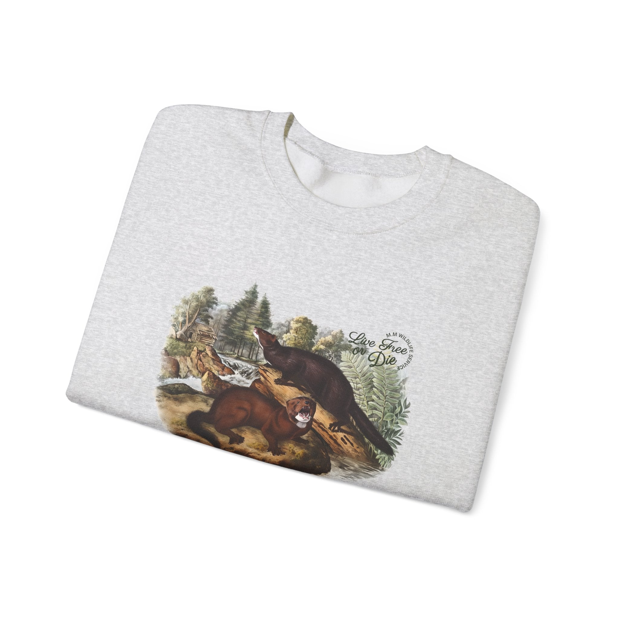 Ludwig Live Free or Die in Mogul Hampshire Unisex Heavy Blend Crewneck Sweatshirt