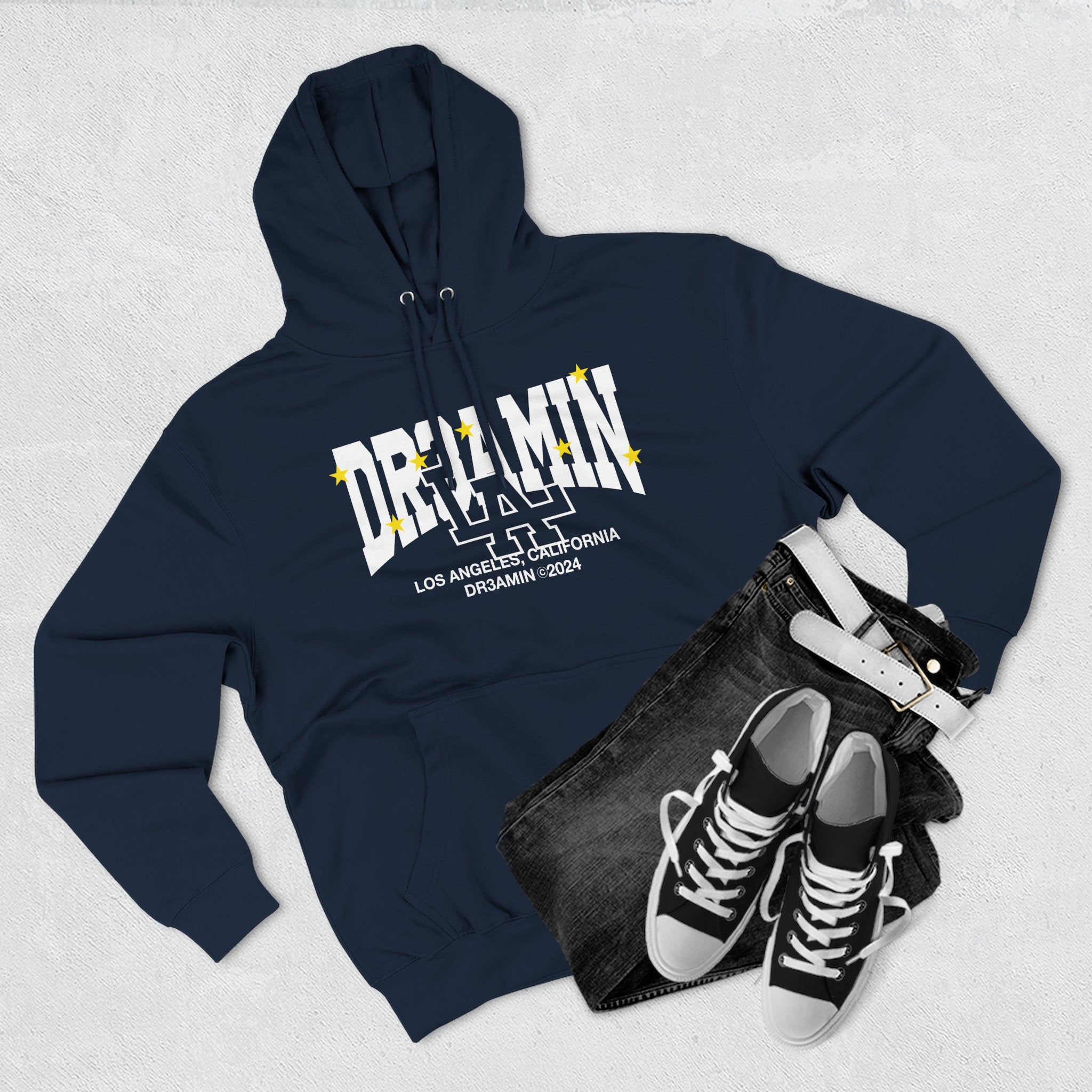 Dr3amin La Three-Panel Fleece Hoodie