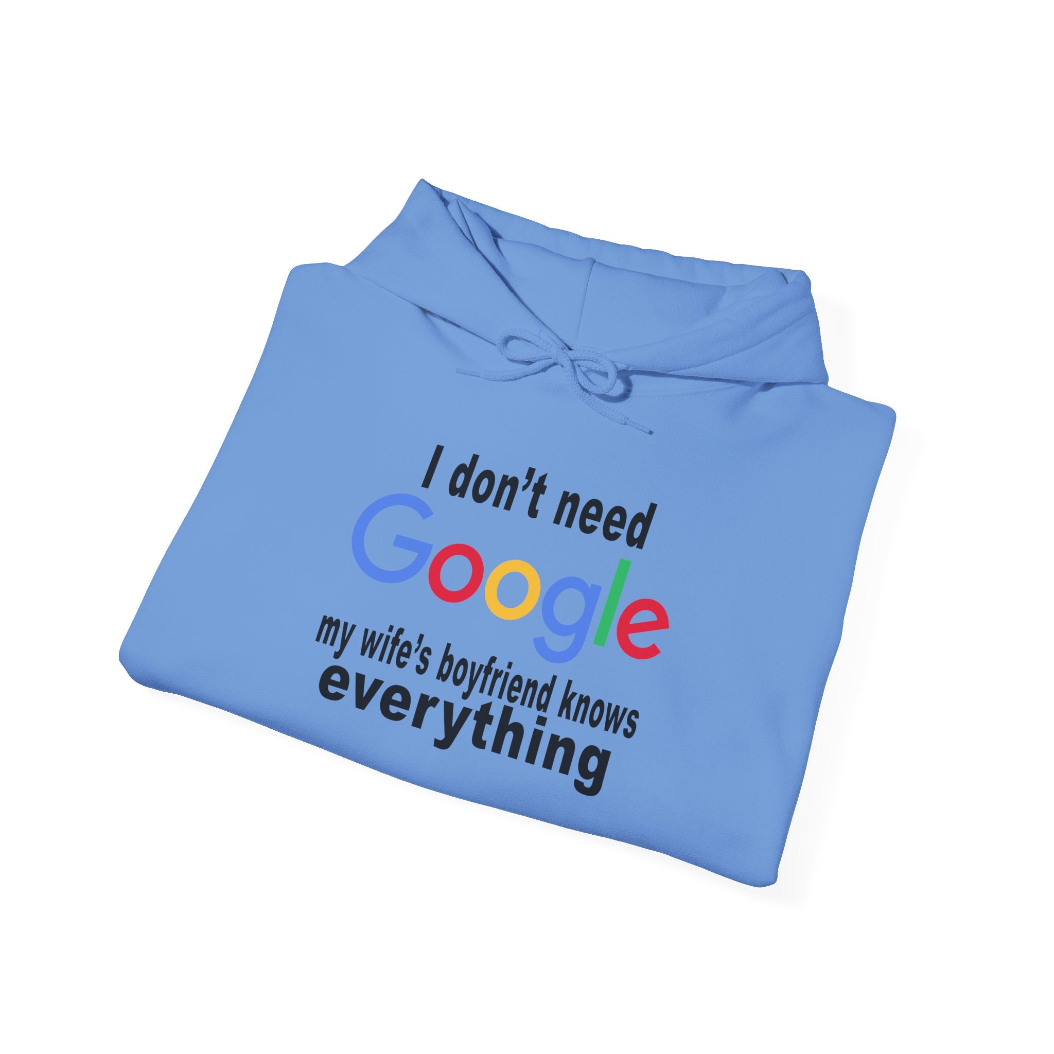 Ludwig I Don't Need Google My Wife's Boyfriend Knows Everything Unisex Heavy Blend Hooded Sweatshirt