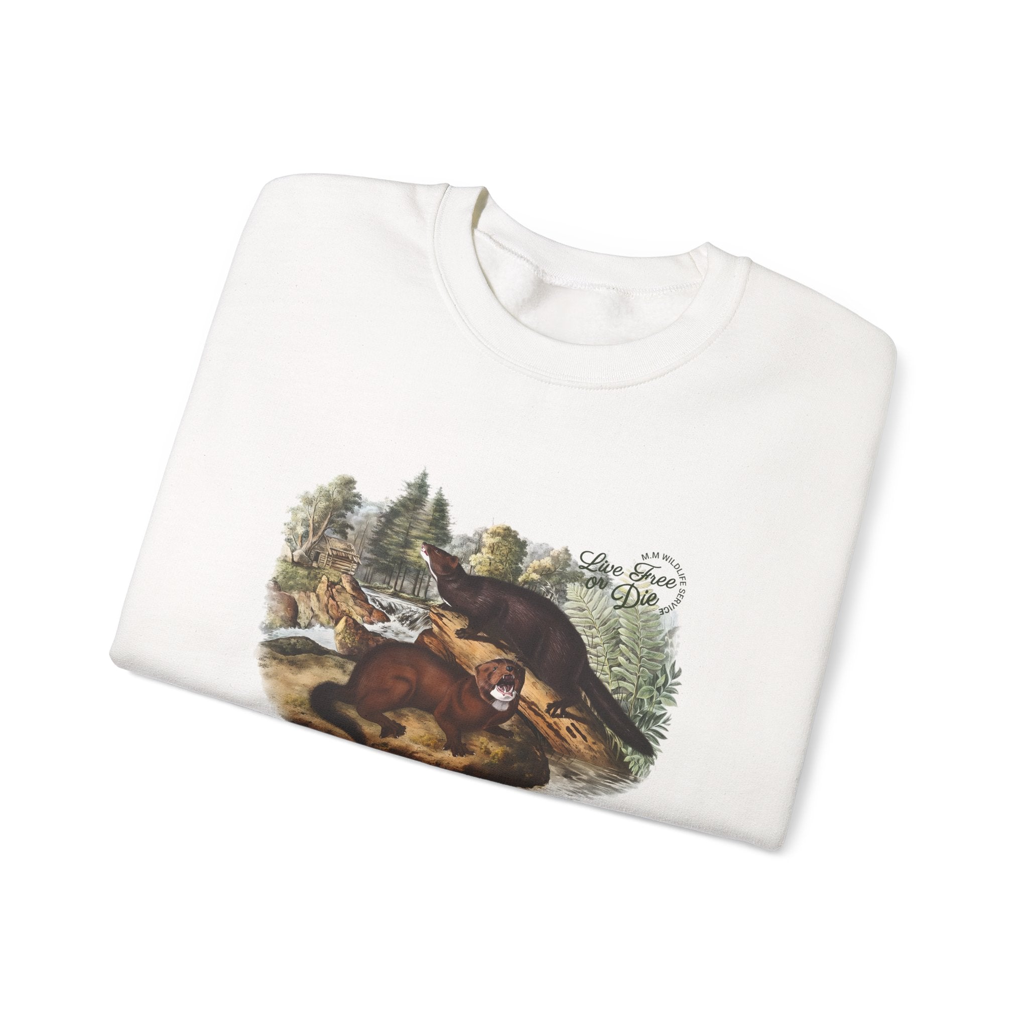 Ludwig Live Free or Die in Mogul Hampshire Unisex Heavy Blend Crewneck Sweatshirt