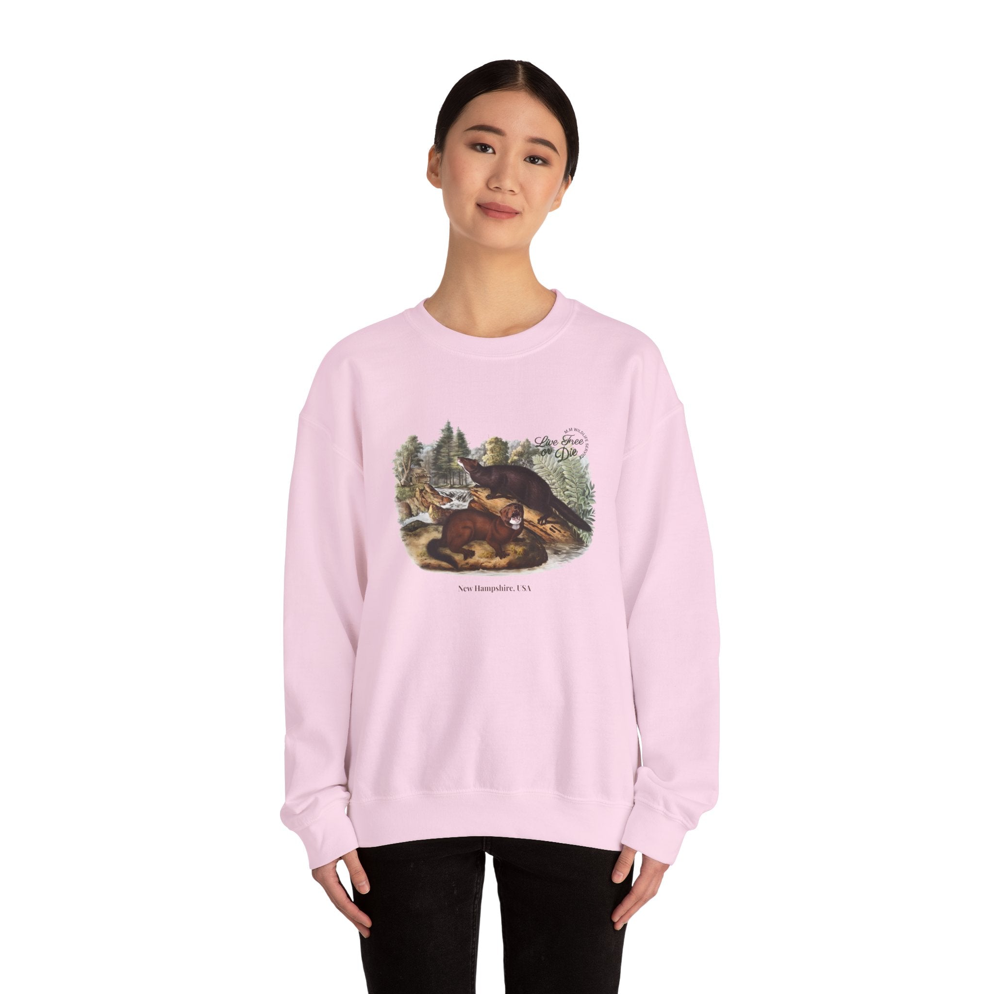 Ludwig Live Free or Die in Mogul Hampshire Unisex Heavy Blend Crewneck Sweatshirt