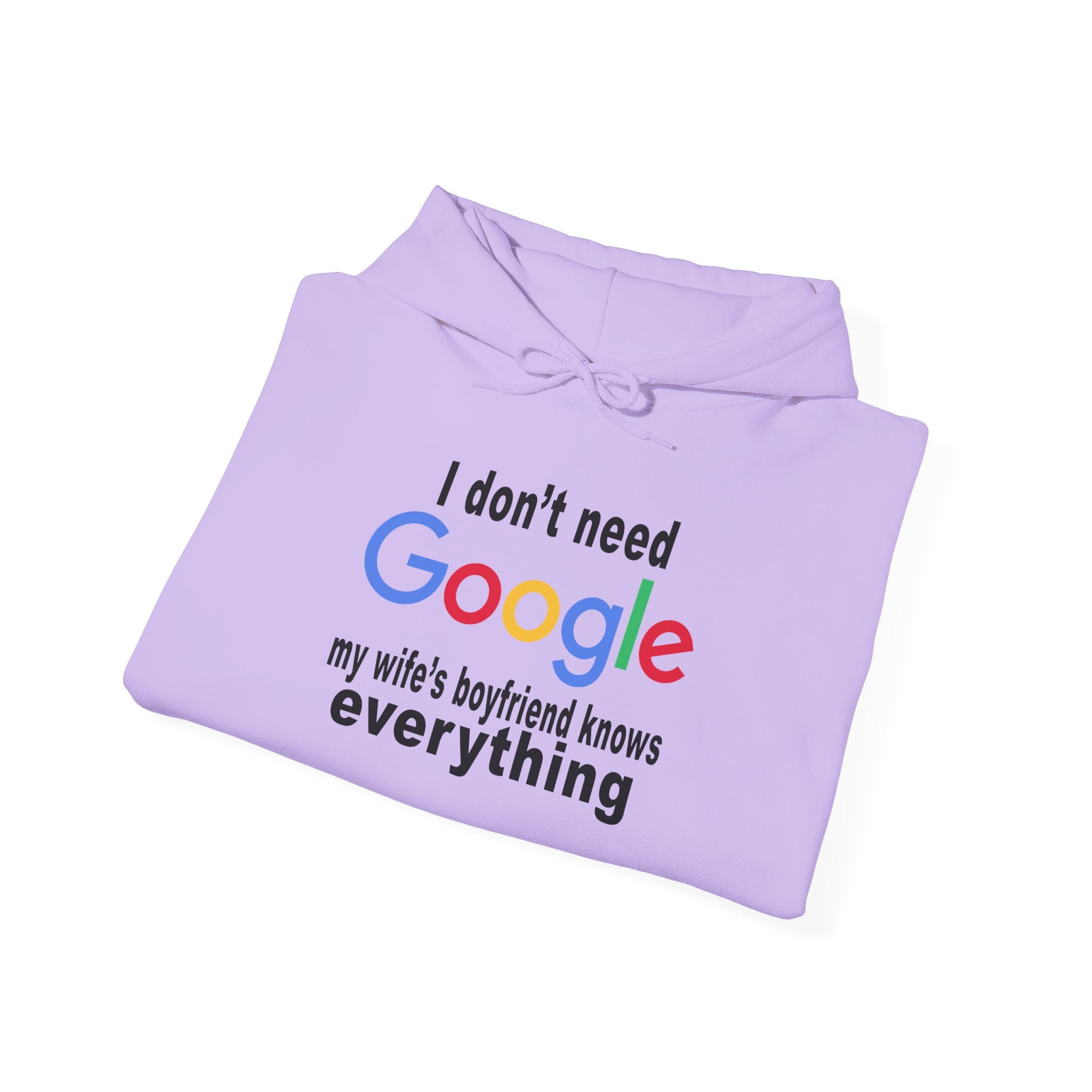 Ludwig I Don't Need Google My Wife's Boyfriend Knows Everything Unisex Heavy Blend Hooded Sweatshirt