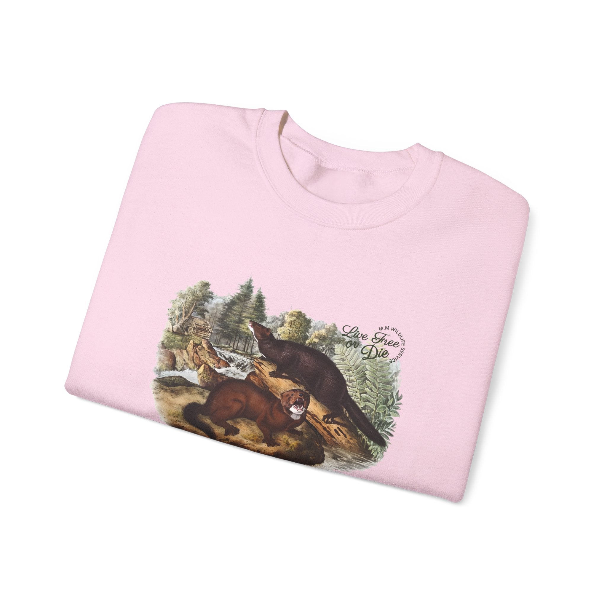 Ludwig Live Free or Die in Mogul Hampshire Unisex Heavy Blend Crewneck Sweatshirt