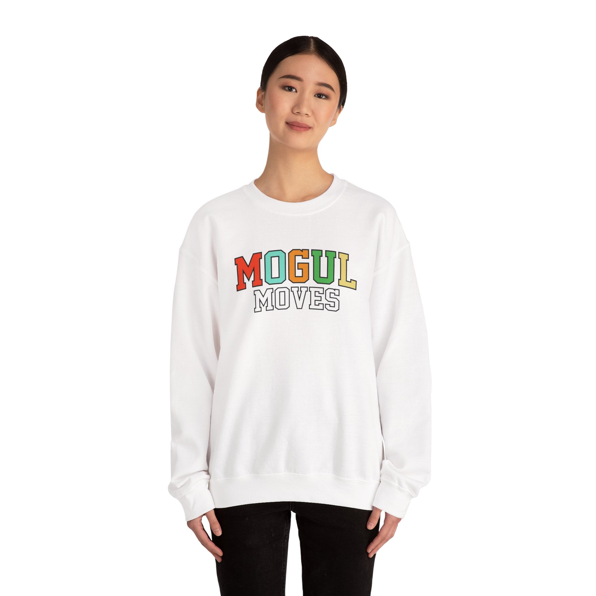 Mogul Moves Bone Unisex Heavy Blend Crewneck Sweatshirt
