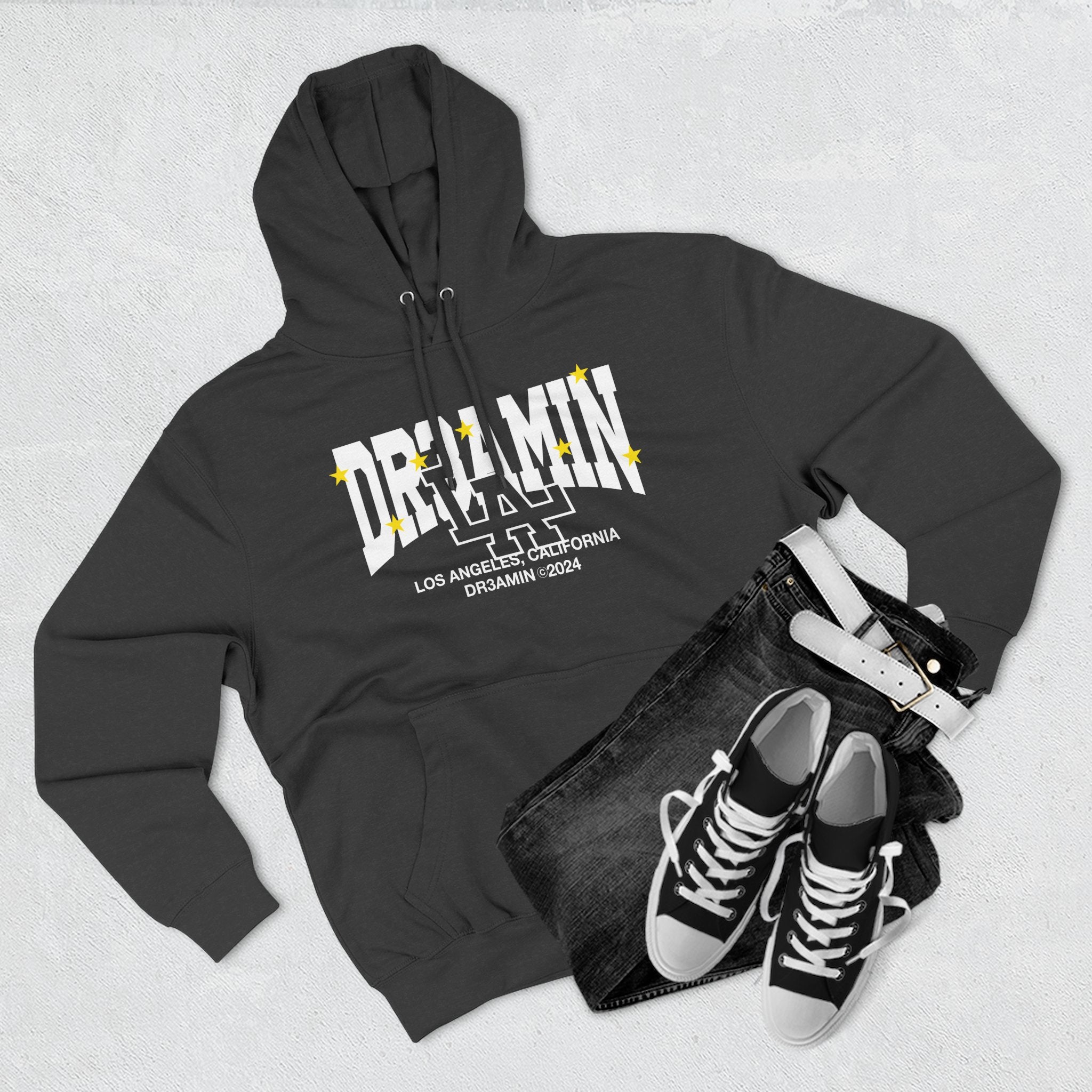 Dr3amin La Three-Panel Fleece Hoodie