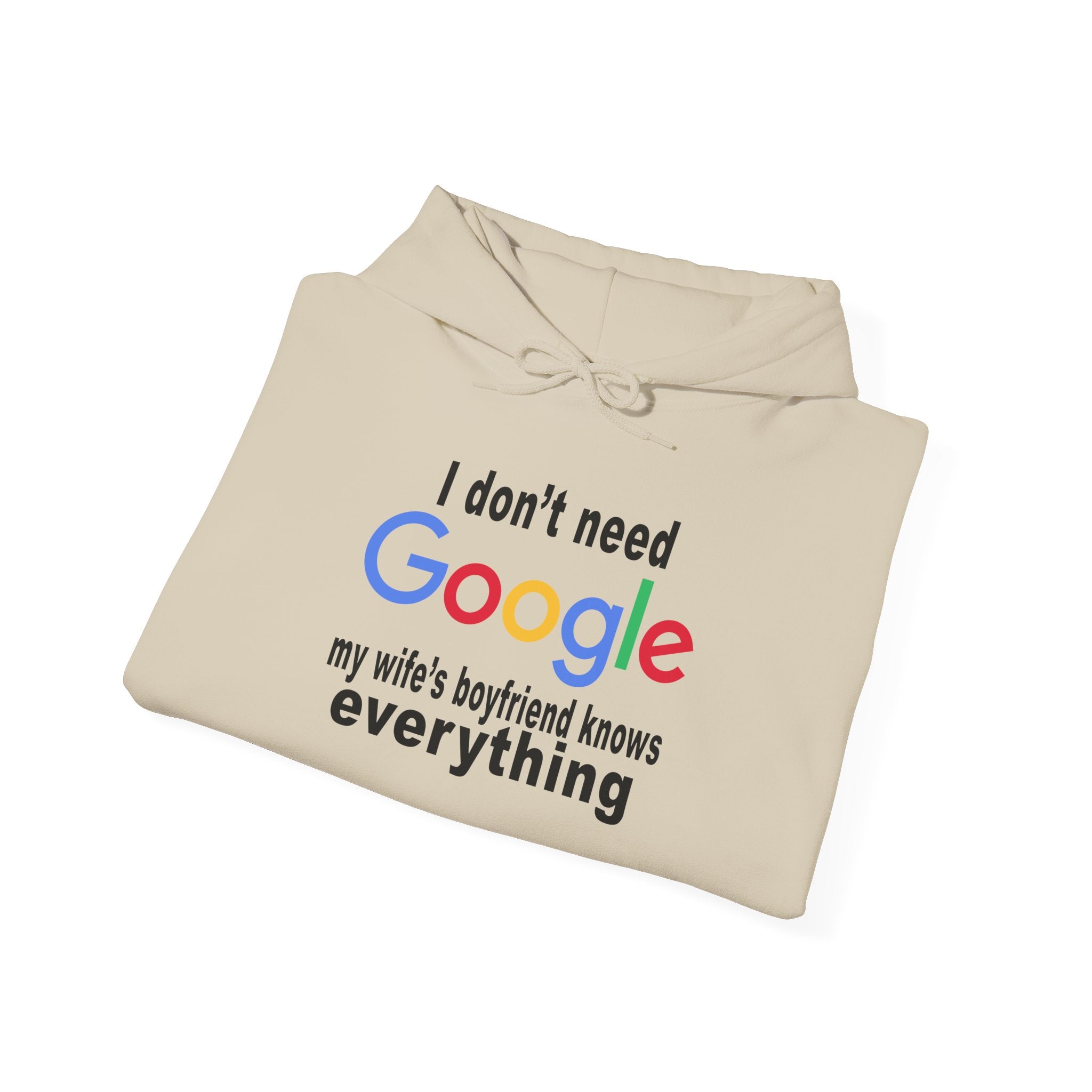 Ludwig I Don't Need Google My Wife's Boyfriend Knows Everything Unisex Heavy Blend Hooded Sweatshirt