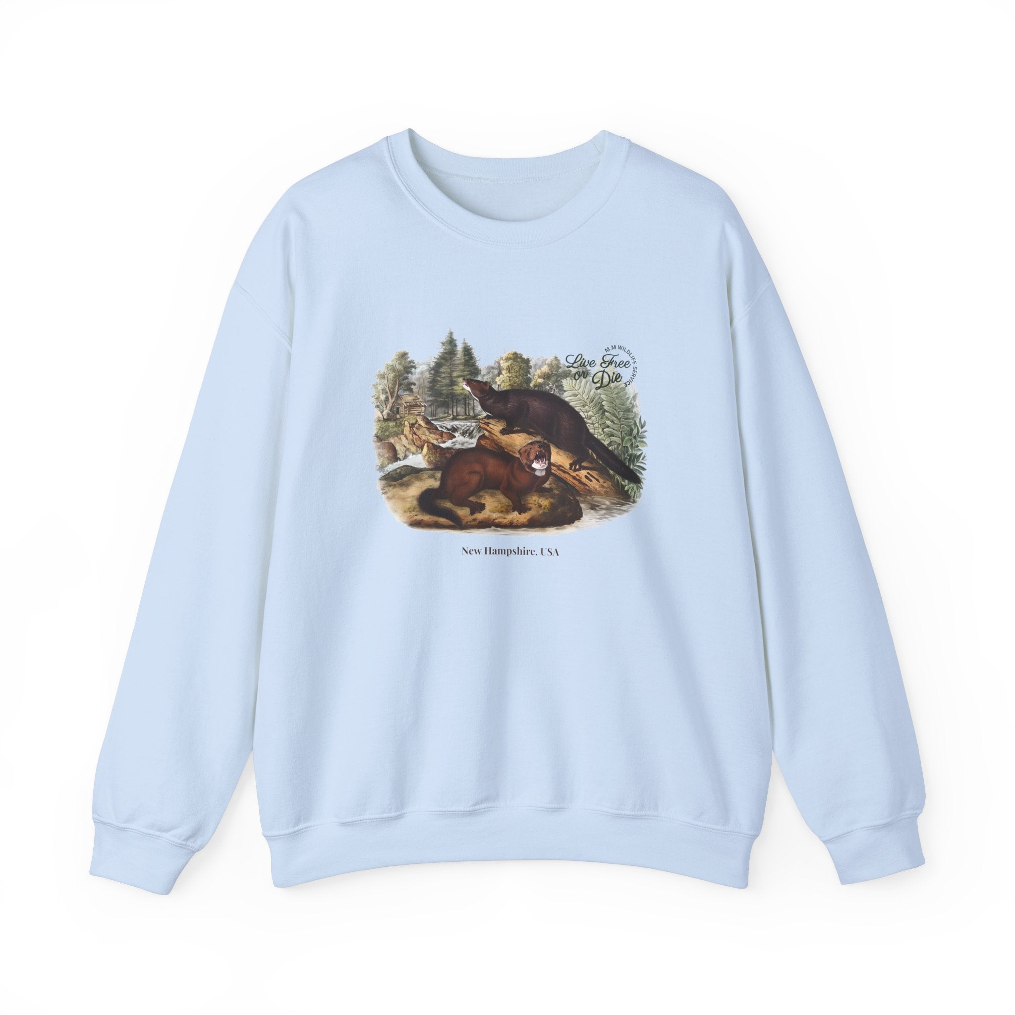 Ludwig Live Free or Die in Mogul Hampshire Unisex Heavy Blend Crewneck Sweatshirt