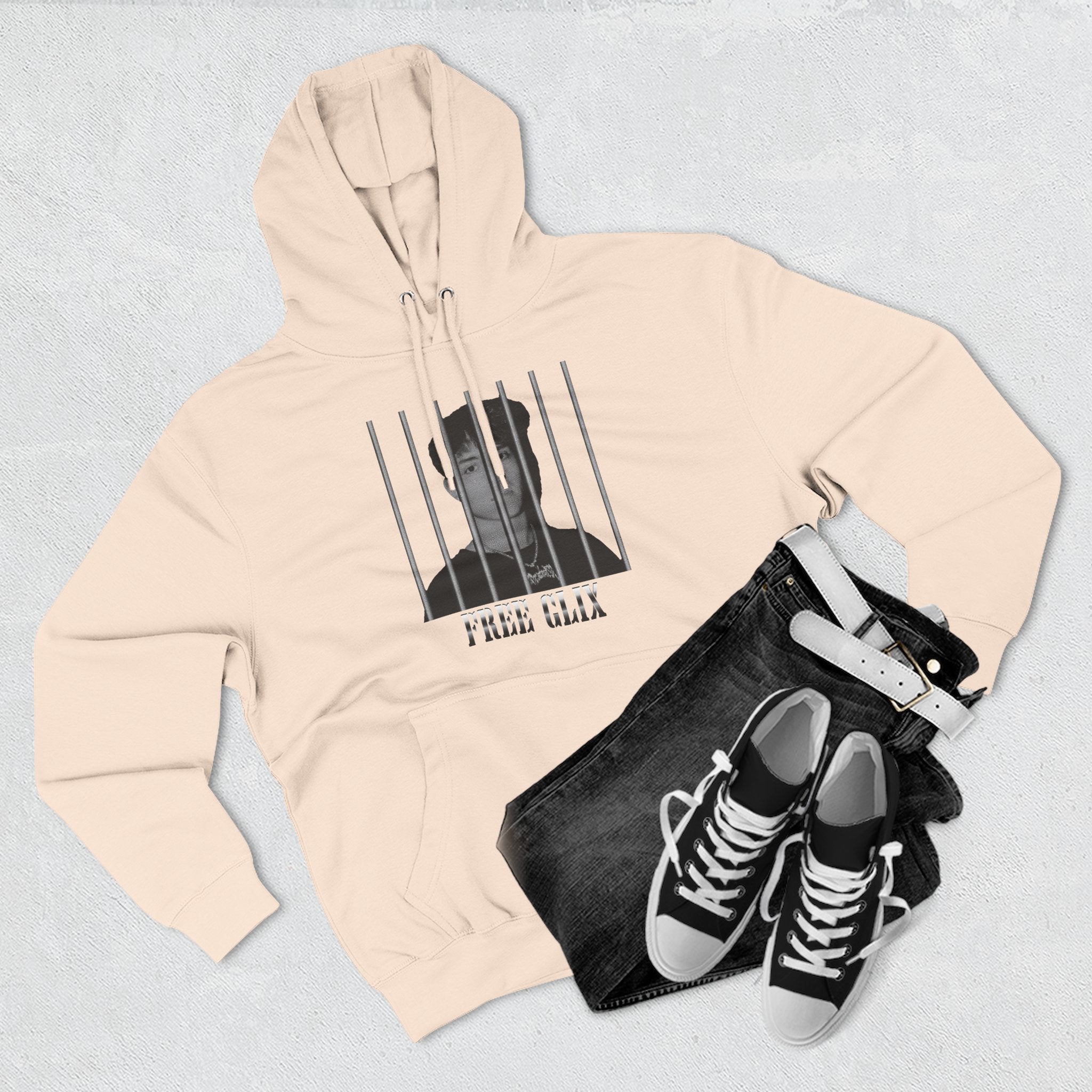 Free Clix Three-Panel Fleece Hoodie