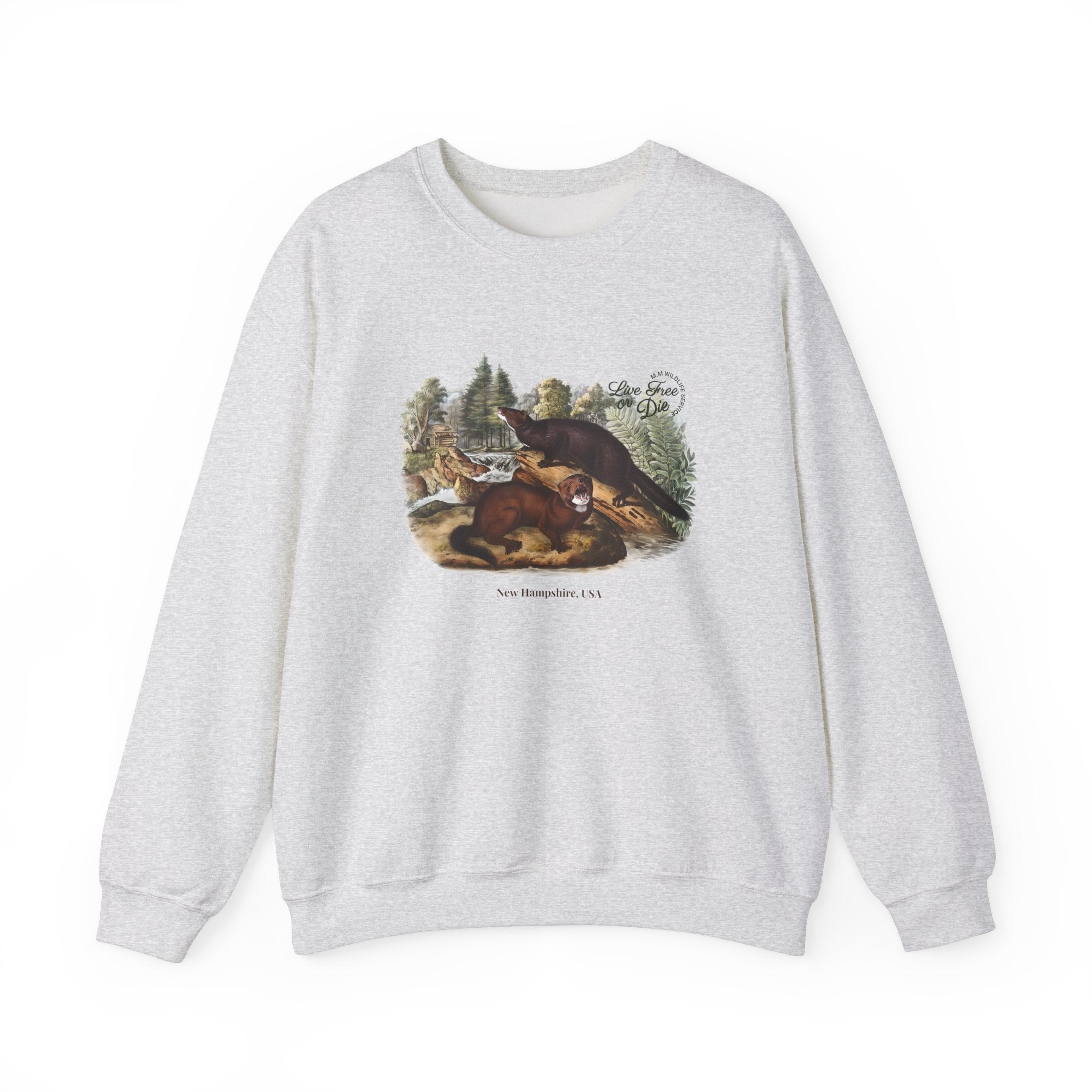 Ludwig  Live Free or Die in Mogul Hampshire Unisex Heavy Blend Crewneck Sweatshirt