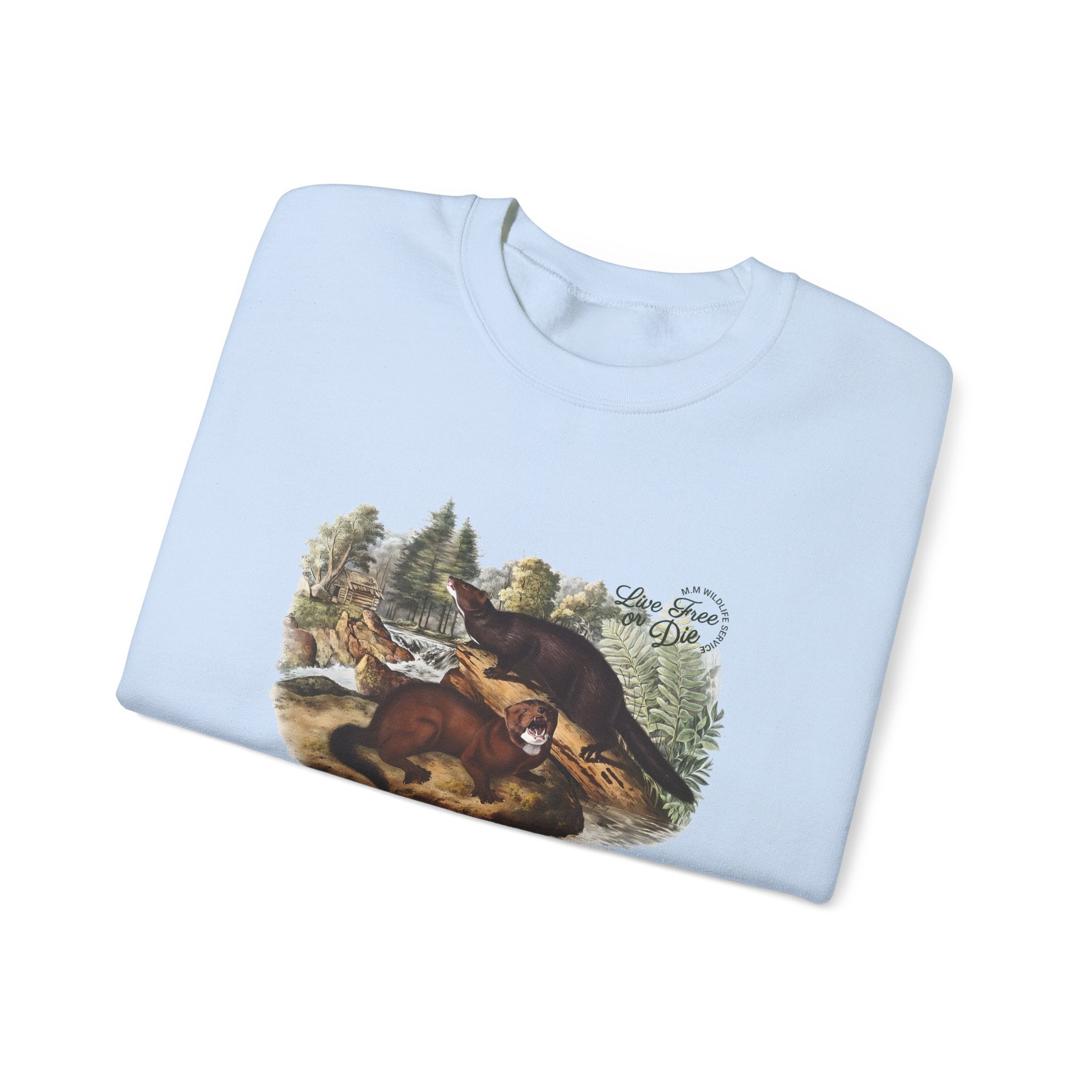 Ludwig  Live Free or Die in Mogul Hampshire Unisex Heavy Blend Crewneck Sweatshirt