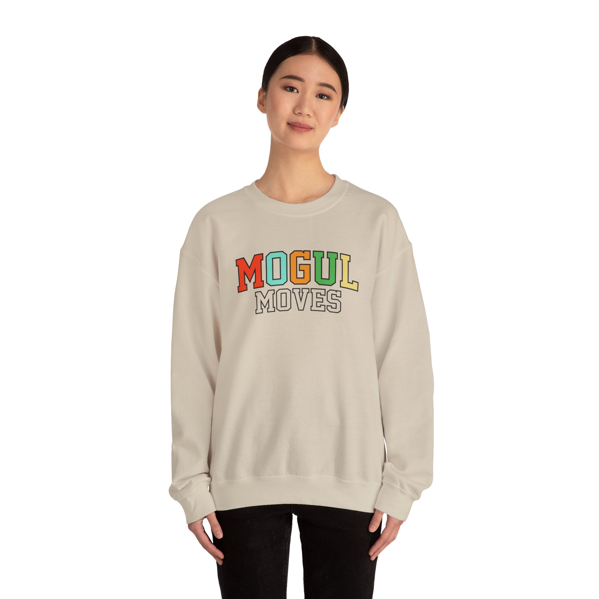 Mogul Moves Bone Unisex Heavy Blend Crewneck Sweatshirt