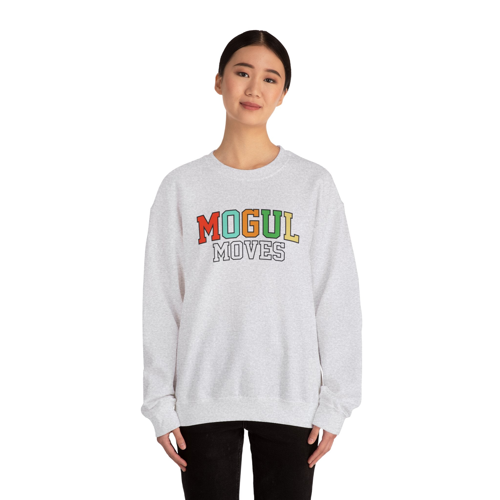 Mogul Moves Bone Unisex Heavy Blend Crewneck Sweatshirt