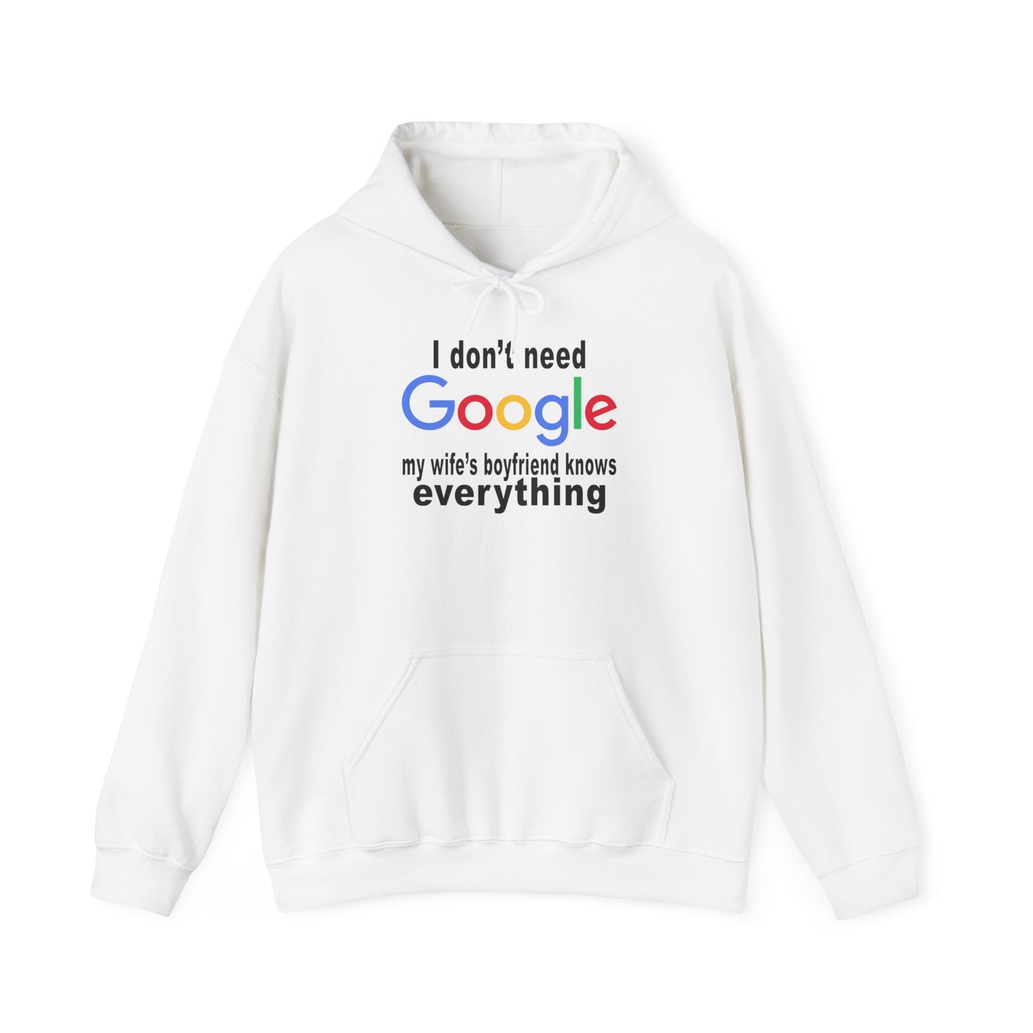 Ludwig I Don't Need Google My Wife's Boyfriend Knows Everything Unisex Heavy Blend Hooded Sweatshirt