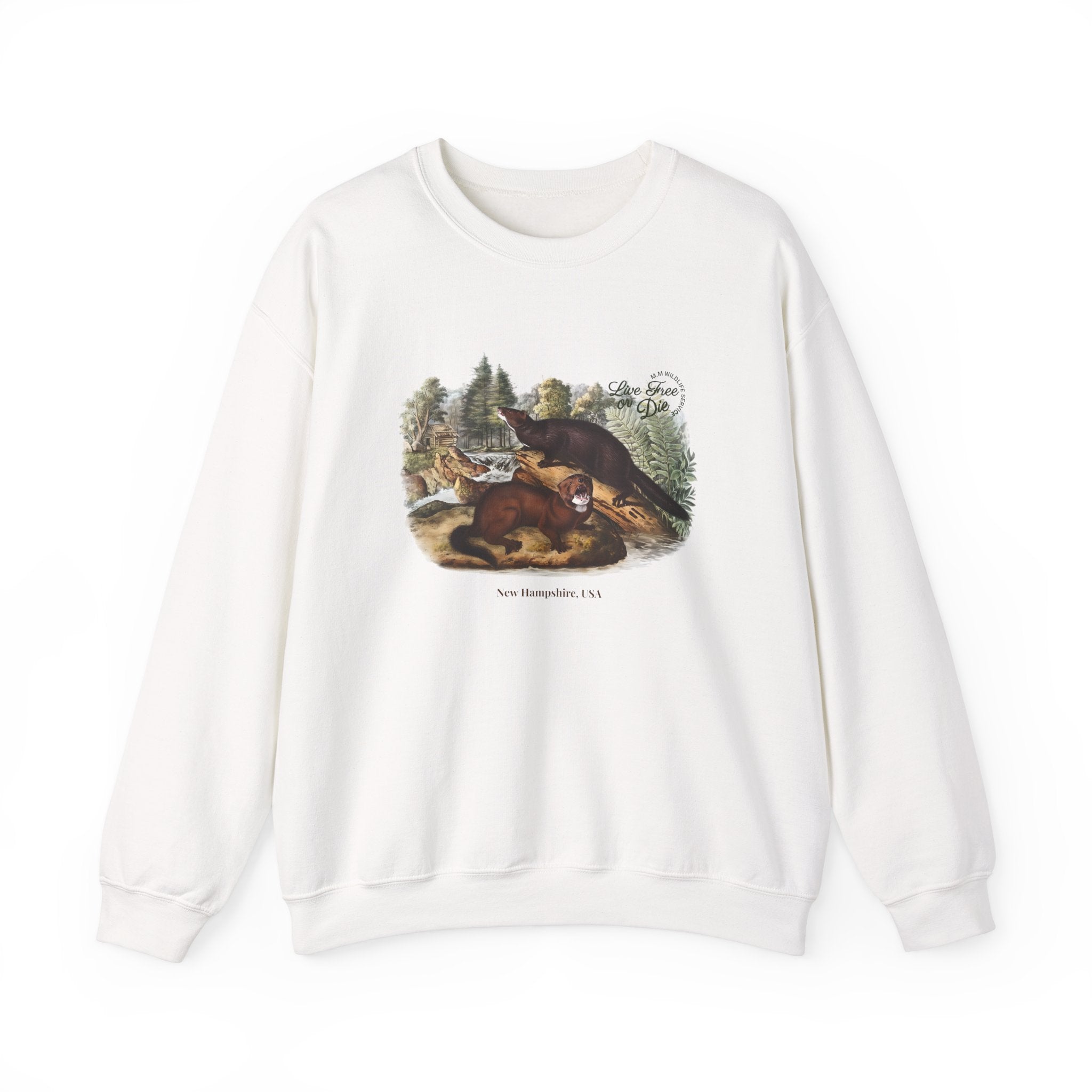 Ludwig  Live Free or Die in Mogul Hampshire Unisex Heavy Blend Crewneck Sweatshirt