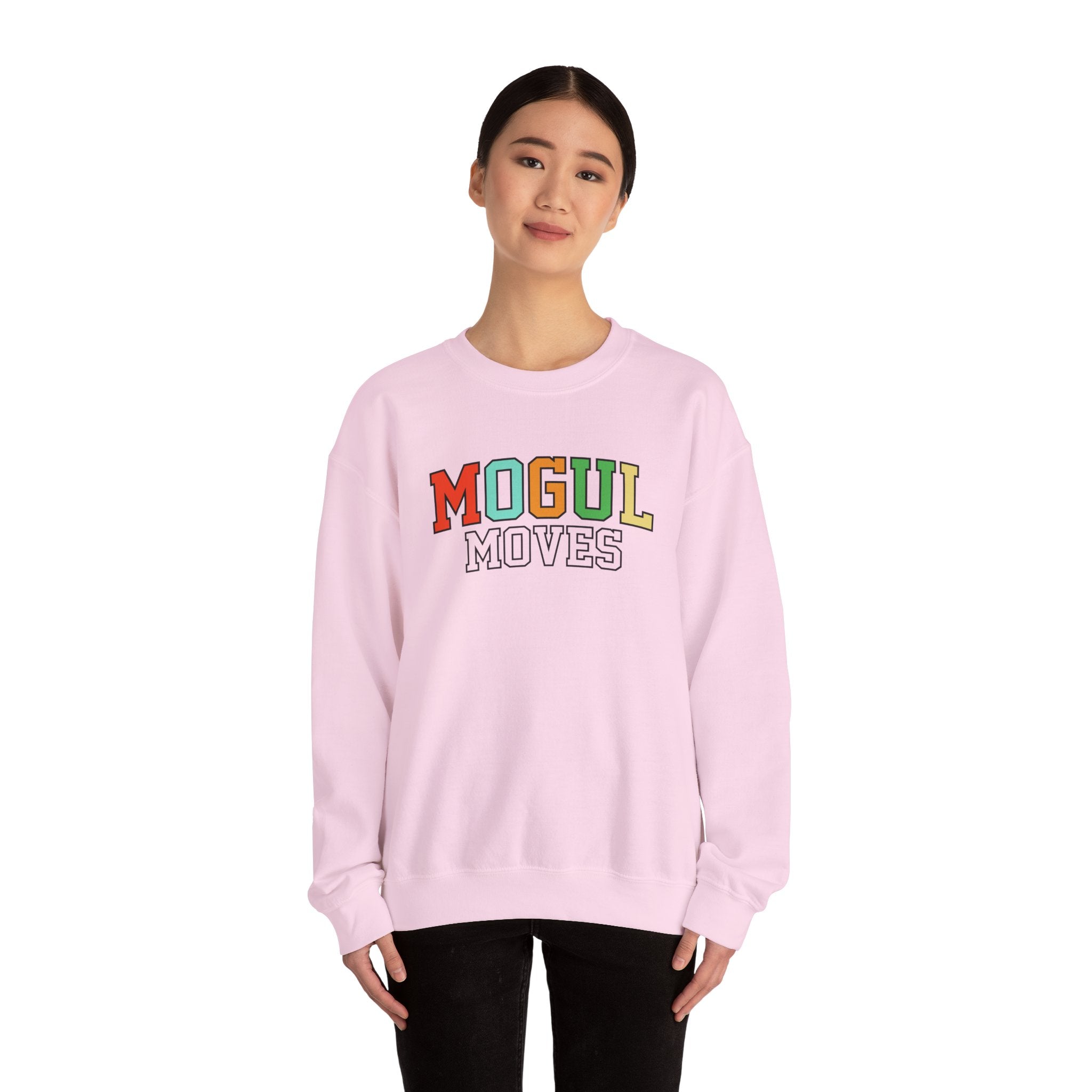 Mogul Moves Bone Unisex Heavy Blend Crewneck Sweatshirt