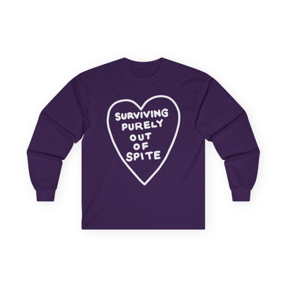 Elyse Myers Surviving Purely Out of Spite Unisex Ultra Cotton Long Sleeve Tee