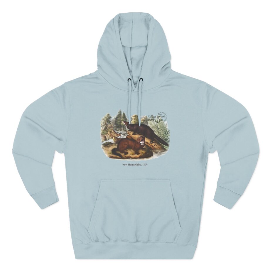Live Free or Die in Mogul Hampshire Three-Panel Fleece Hoodie
