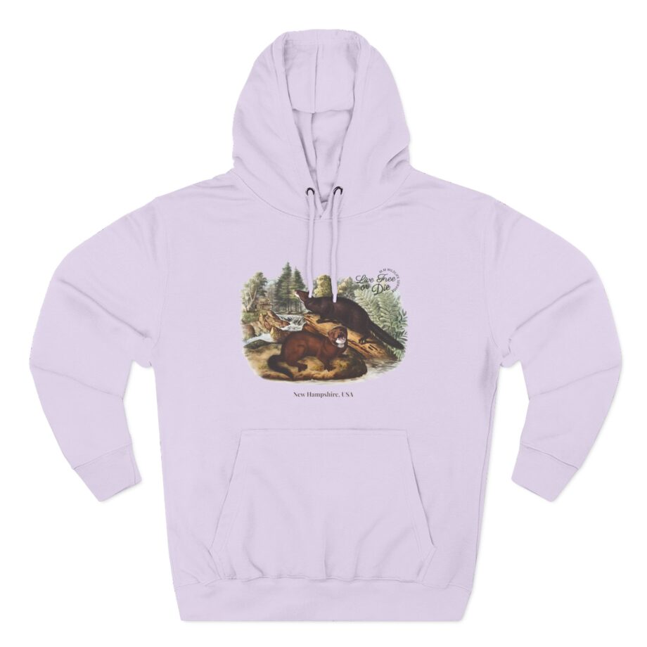 Live Free or Die in Mogul Hampshire Three-Panel Fleece Hoodie