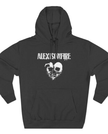 Alexisonfire Barbed Wire Heartskull Three-Panel Fleece Hoodie
