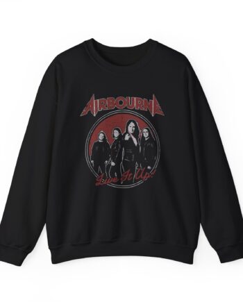 Airbourne - Black Live It Up Unisex Heavy Blend™ Crewneck Sweatshirt