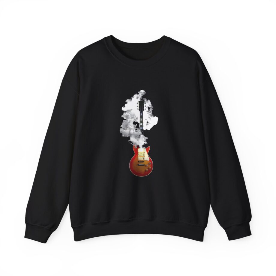 Ace Frehley Smoking Guitar Unisex Heavy Blend Crewneck Sweatshirt