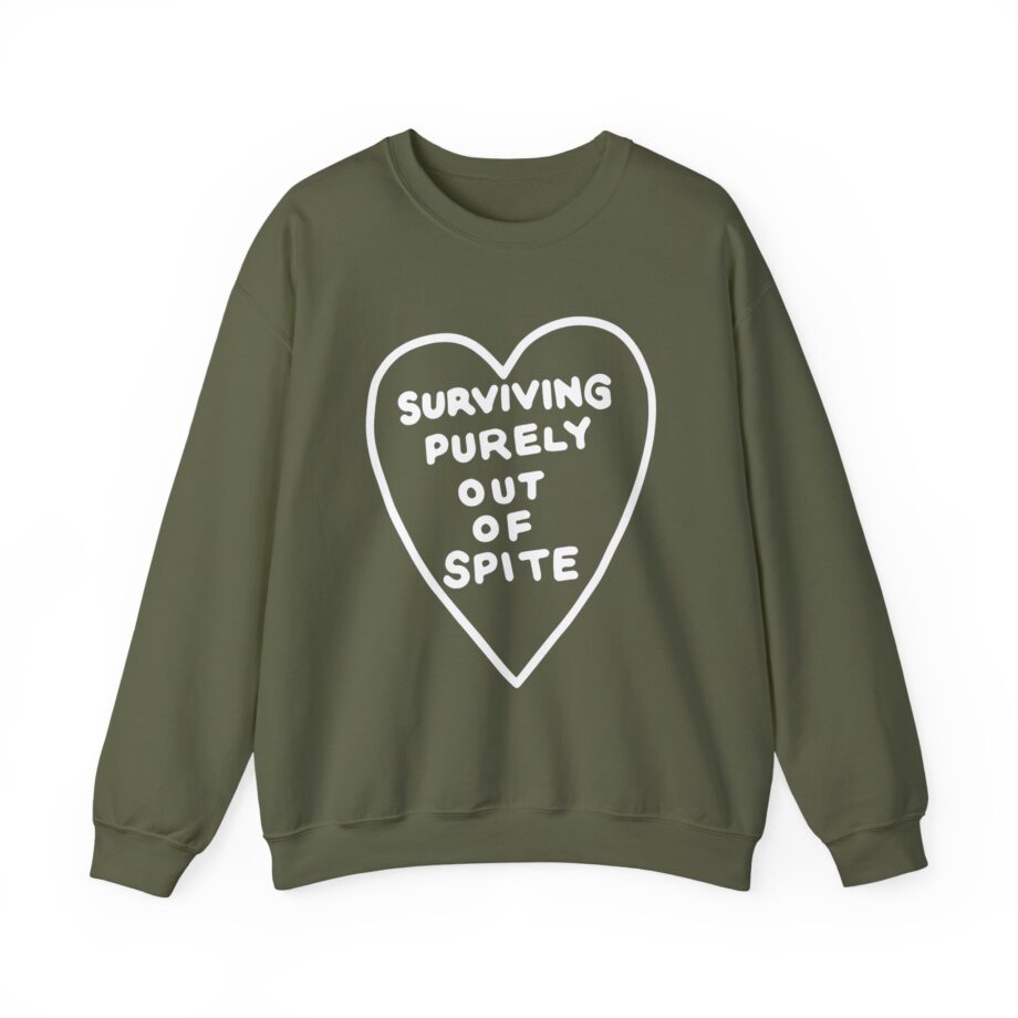 Elyse Myers Surviving Purely Out of Spite Unisex Heavy Blend™ Crewneck Sweatshirt