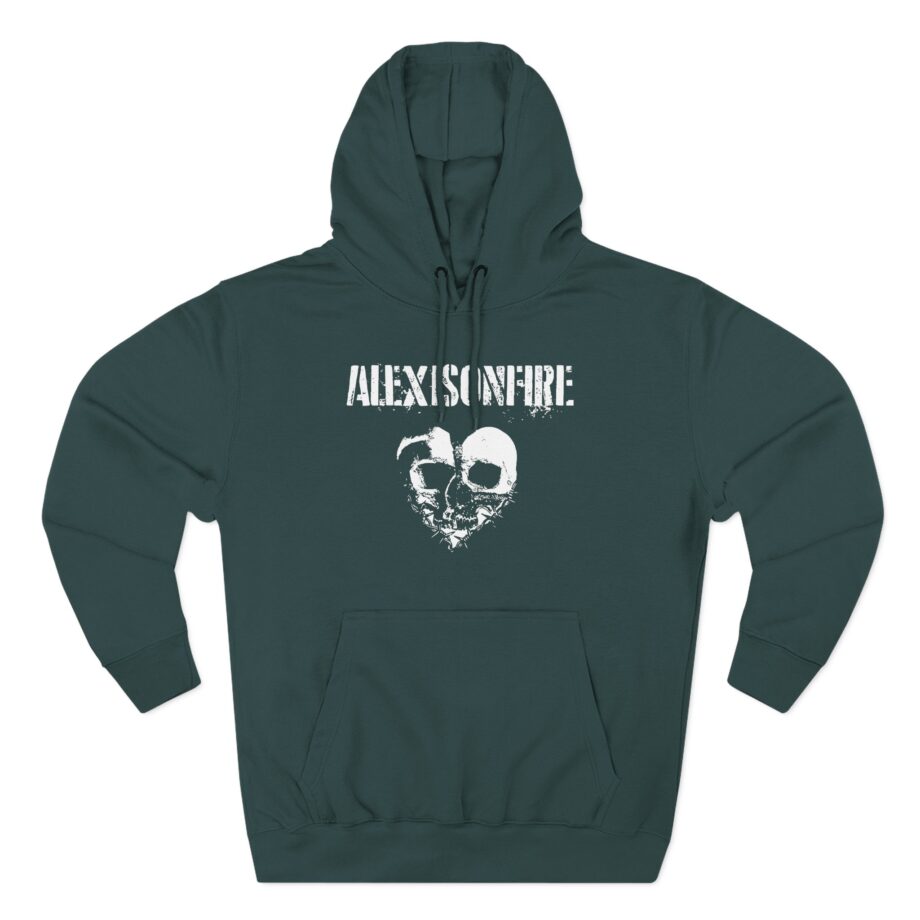 Alexisonfire Barbed Wire Heartskull Three-Panel Fleece Hoodie
