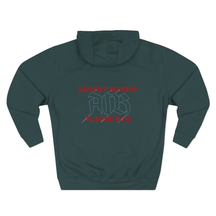 Absent in Body Plague God Three-Panel Fleece Hoodie