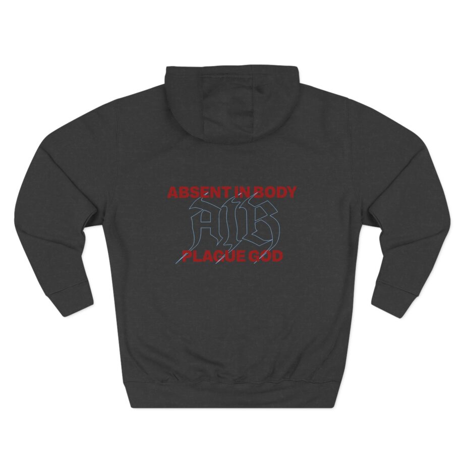 Absent in Body Plague God Three-Panel Fleece Hoodie