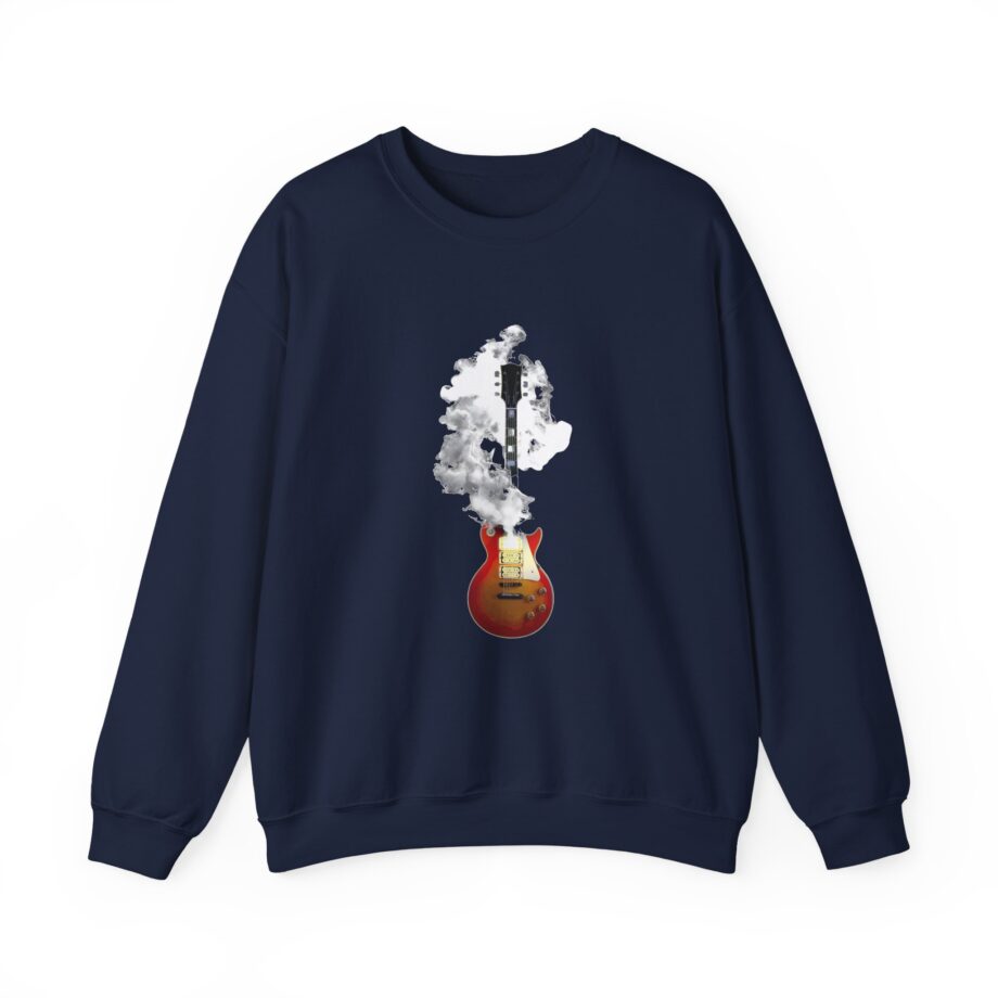 Ace Frehley Smoking Guitar Unisex Heavy Blend Crewneck Sweatshirt