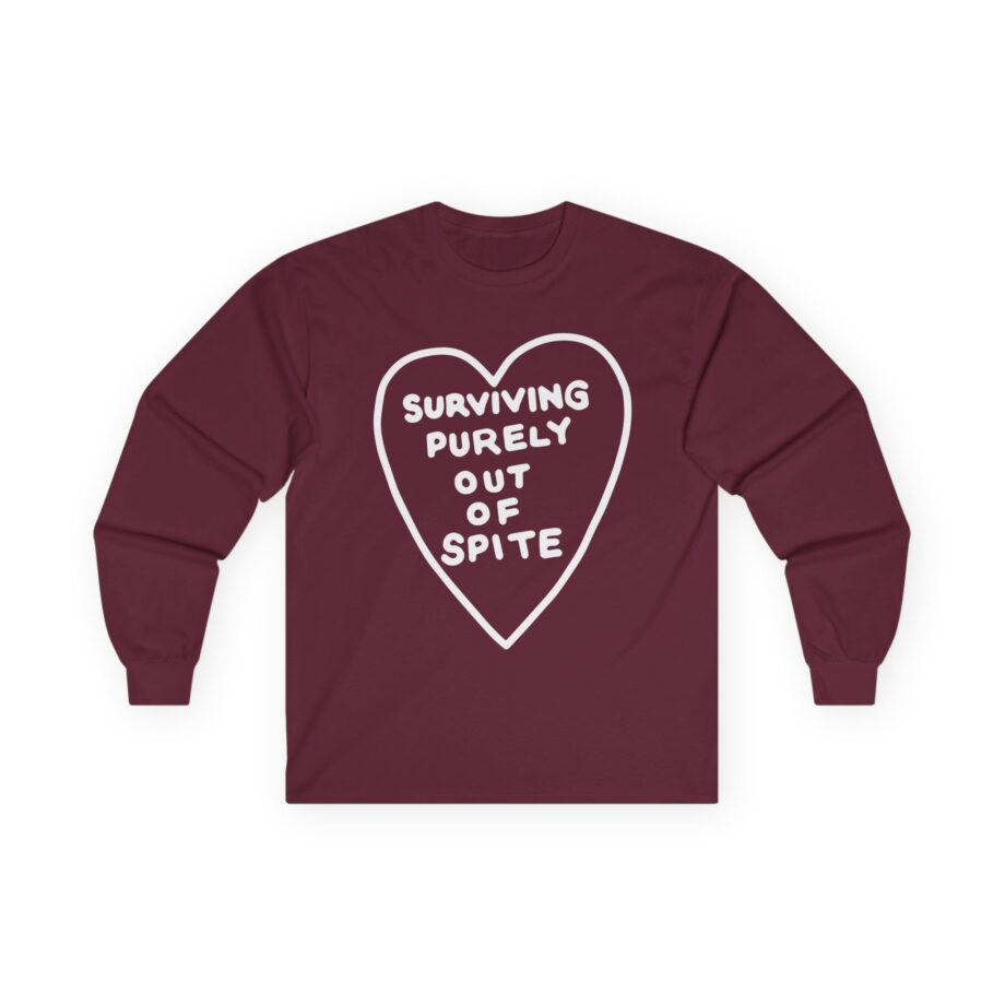Elyse Myers Surviving Purely Out of Spite Unisex Ultra Cotton Long Sleeve Tee