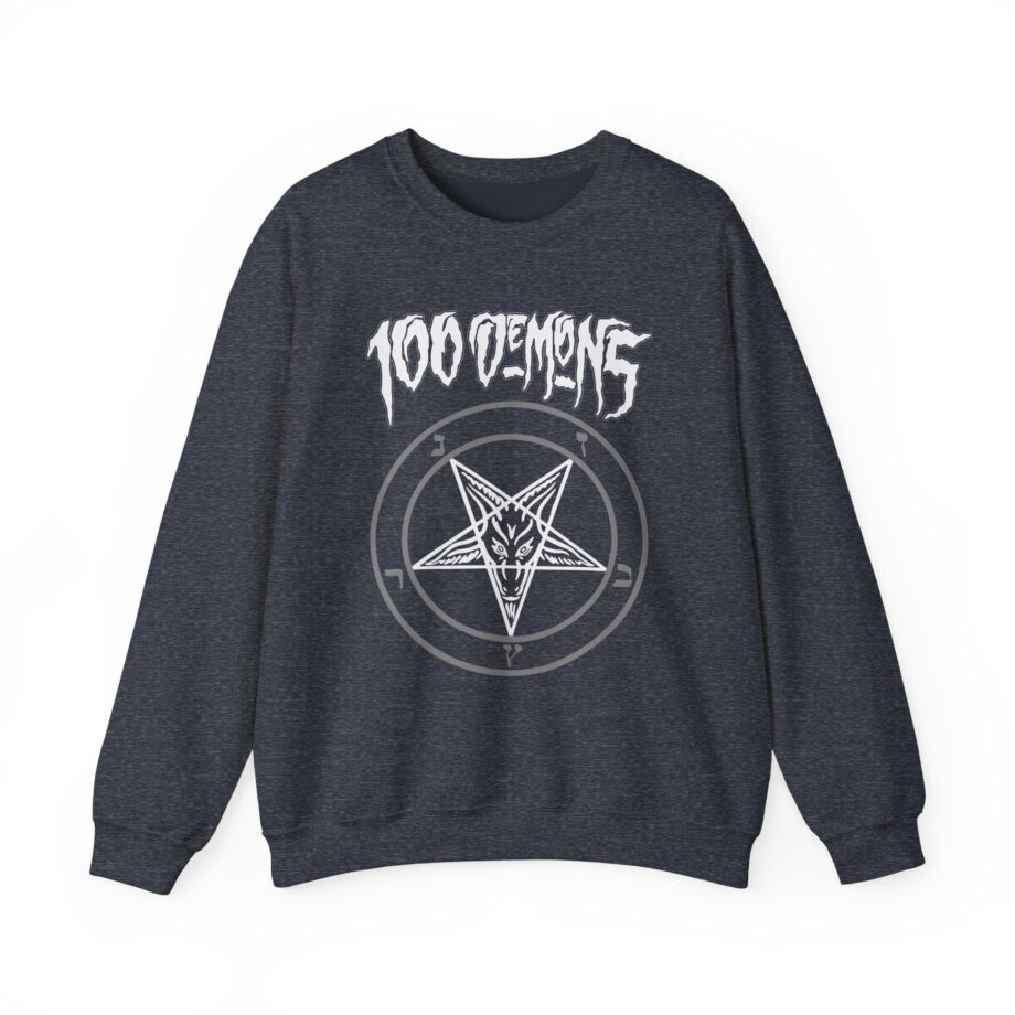 100 Demons Pentagram Unisex Heavy Blend™ Crewneck Sweatshirt