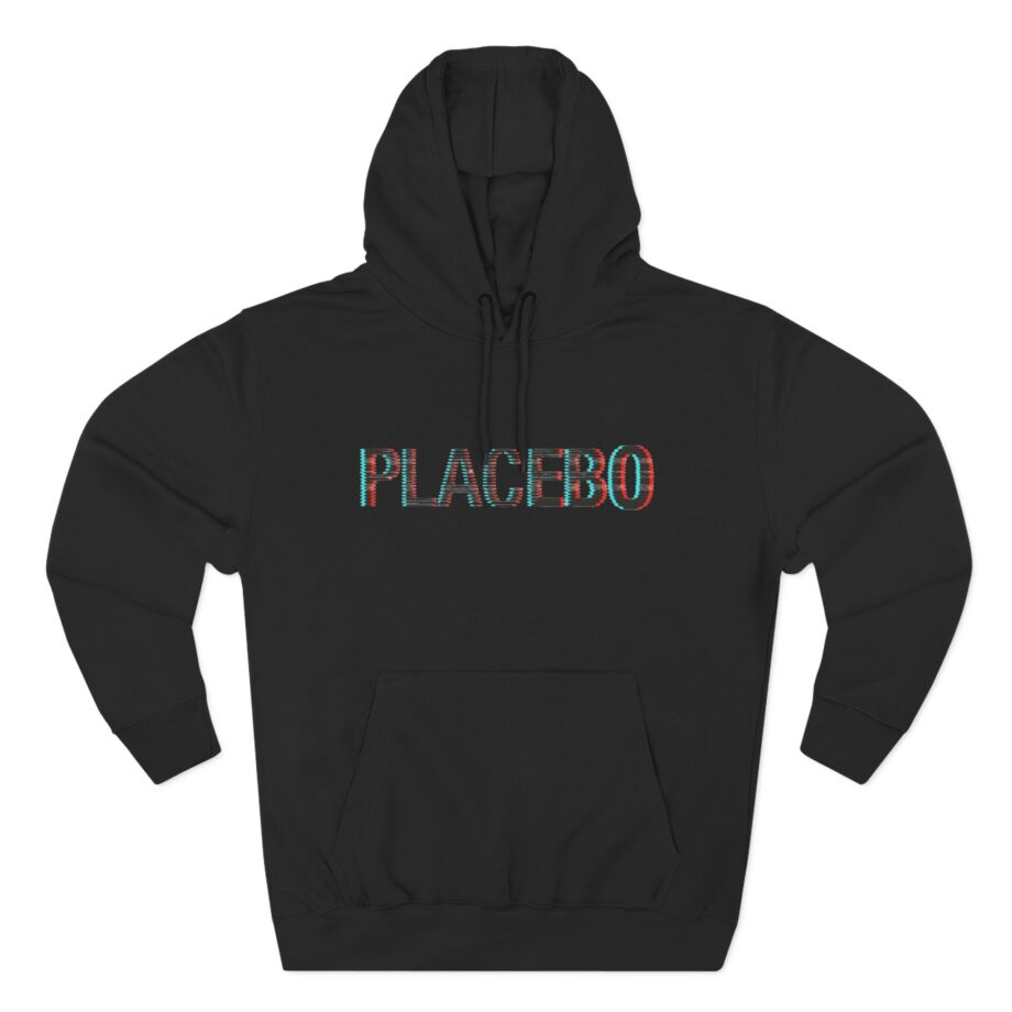 Placebo Glitch Logo Three-Panel Fleece Hoodie