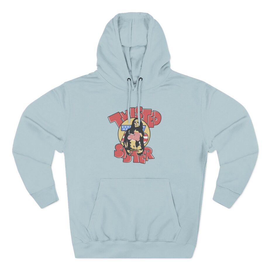 Ladies Stars and Stripes Twisted Sister Three-Panel Fleece Hoodie