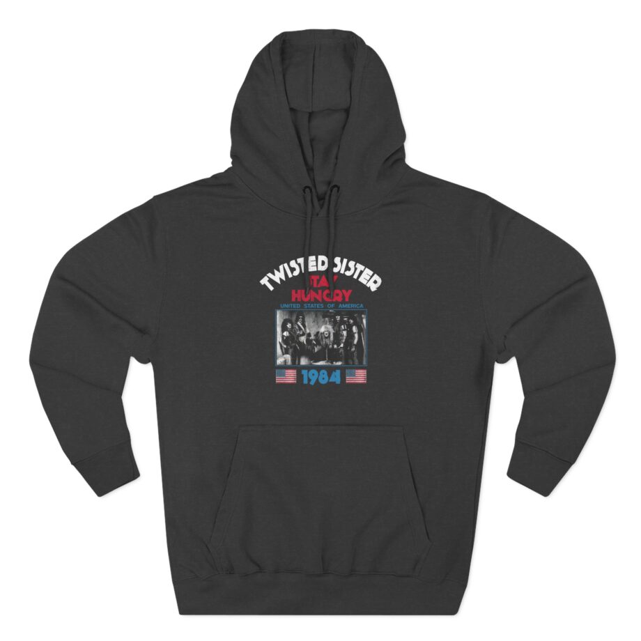 1984 Stay Hungry Tour Twisted Sister Three-Panel Fleece Hoodie
