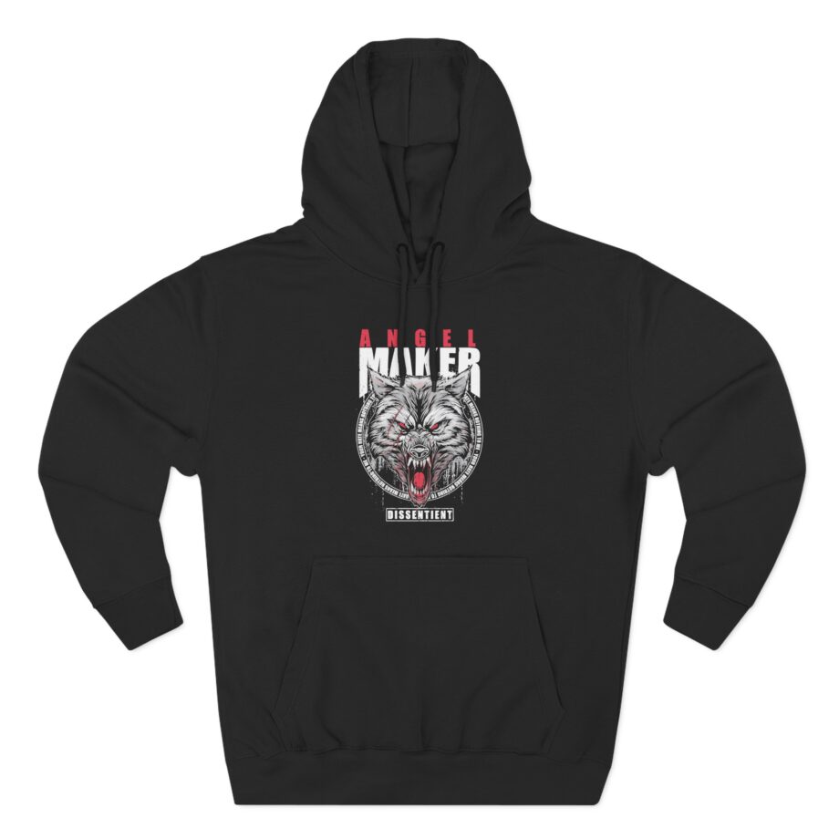 Angelmaker Battle Wolf Three-Panel Fleece Hoodie