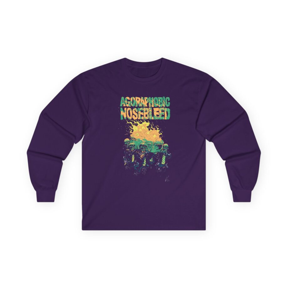 Agoraphobic Nosebleed Burning Coffin Unisex Ultra Cotton Long Sleeve Tee