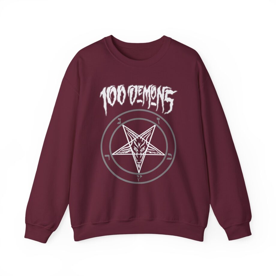 100 Demons Pentagram Unisex Heavy Blend™ Crewneck Sweatshirt