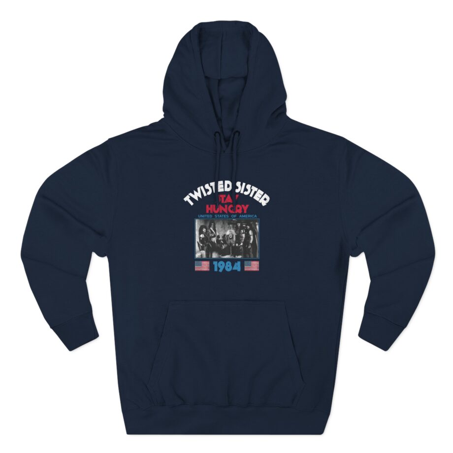 1984 Stay Hungry Tour Twisted Sister Three-Panel Fleece Hoodie