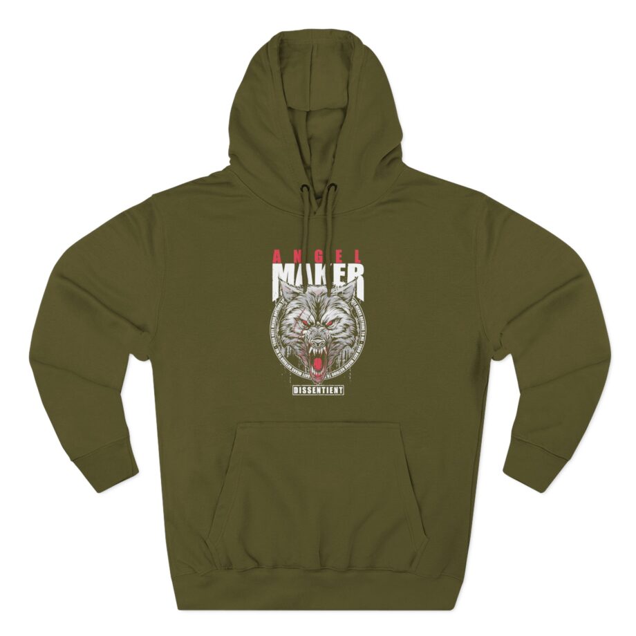 Angelmaker Battle Wolf Three-Panel Fleece Hoodie