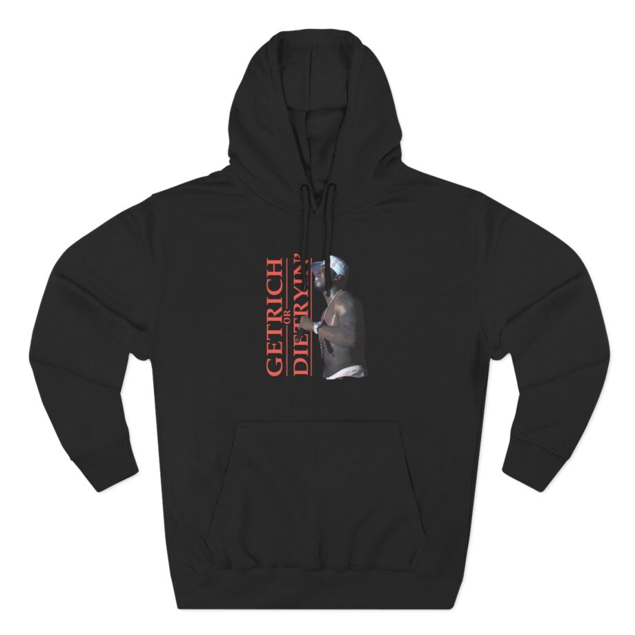 50 Cent Get Rich Logo Three-Panel Fleece Hoodie