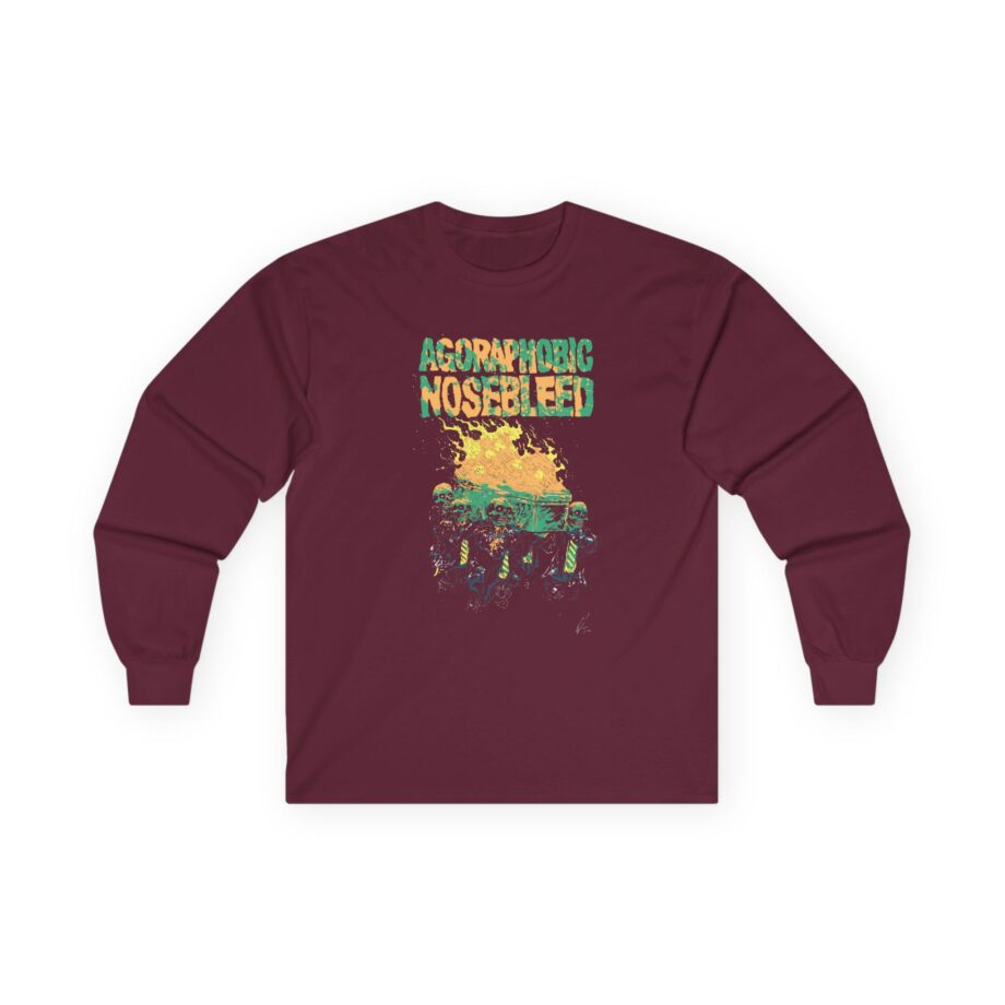 Agoraphobic Nosebleed Burning Coffin Unisex Ultra Cotton Long Sleeve Tee