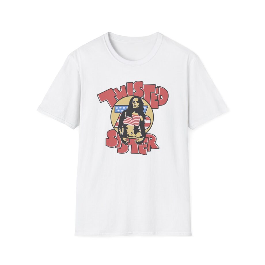 Ladies Stars and Stripes Twisted Sister Unisex Softstyle T-Shirt