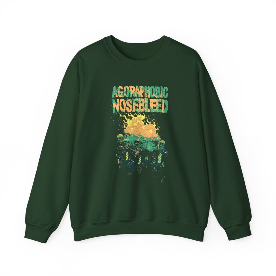 Agoraphobic Nosebleed Burning Coffin Unisex Heavy Blend™ Crewneck Sweatshirt
