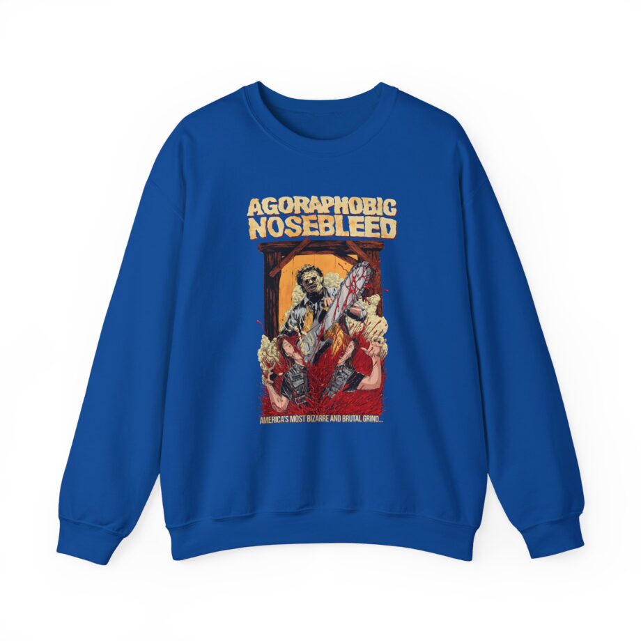 Agoraphobic Nosebleed Leatherface Unisex Heavy Blend™ Crewneck Sweatshirt