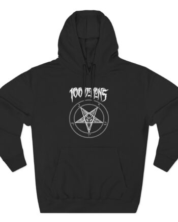100 Demons Pentagram Three-Panel Fleece Hoodie