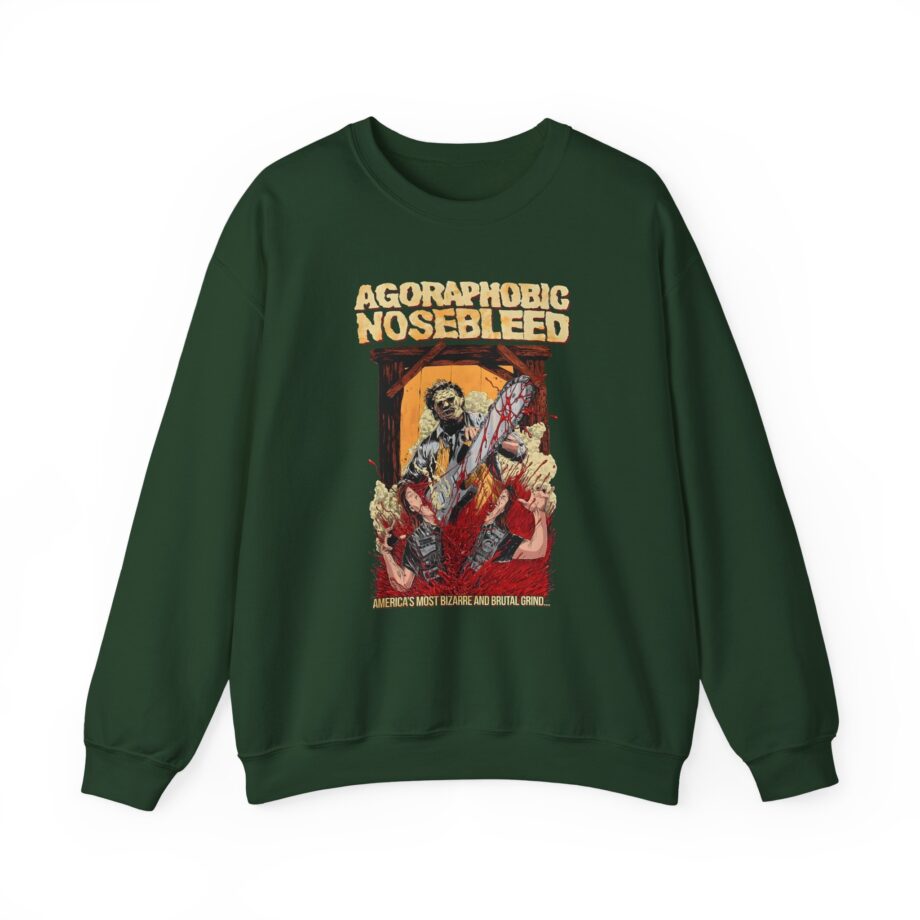 Agoraphobic Nosebleed Leatherface Unisex Heavy Blend™ Crewneck Sweatshirt