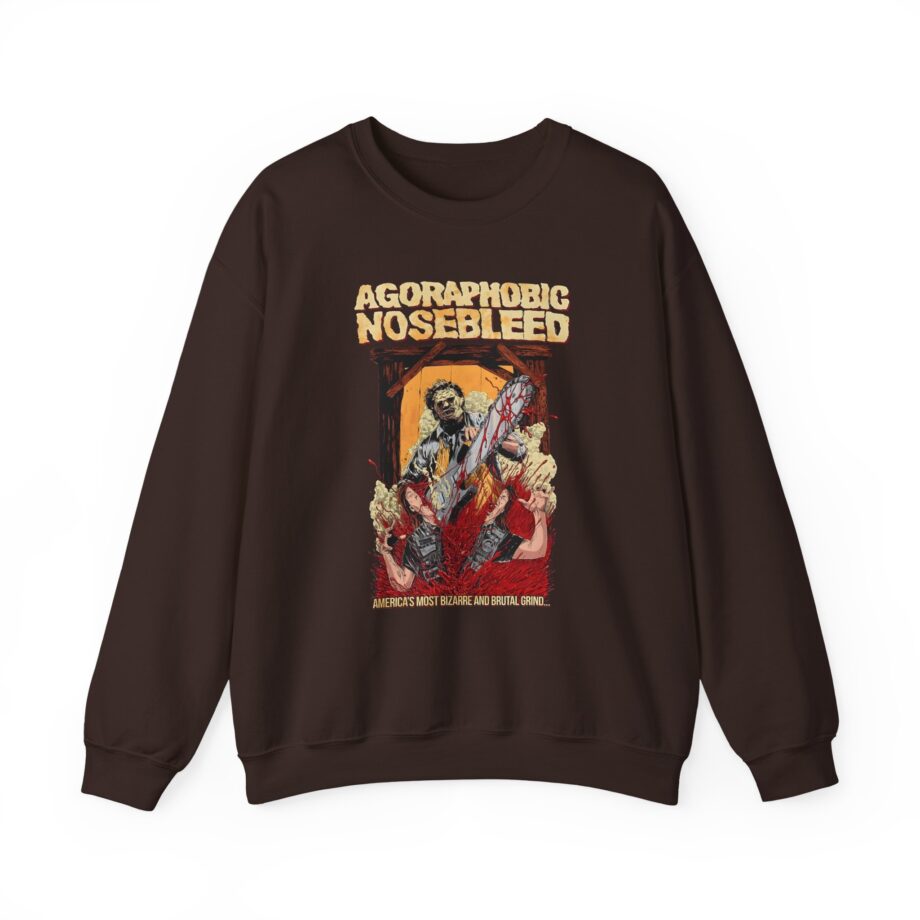Agoraphobic Nosebleed Leatherface Unisex Heavy Blend™ Crewneck Sweatshirt
